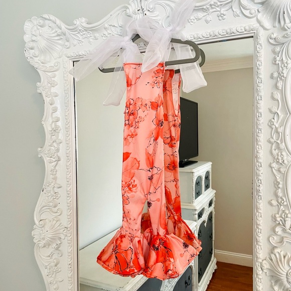 New York Couture Baby Toddler Girls  Vintage 1970’s FLORAL Bellbottoms Jumpsuit - Picture 5 of 6